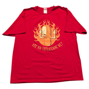 2004 Beavis and Butthead Are You Threatening Me T shirt